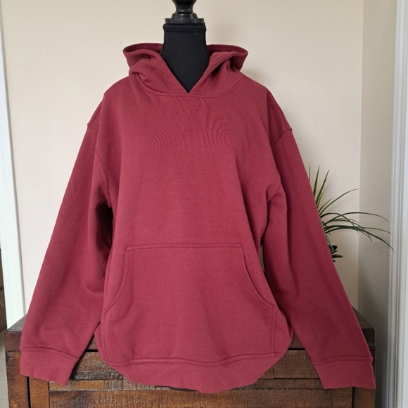 Kirkland Signature Hoodie Pullover Heavyweight Sweatshirt Red Women's XL - Picture 6 of 16